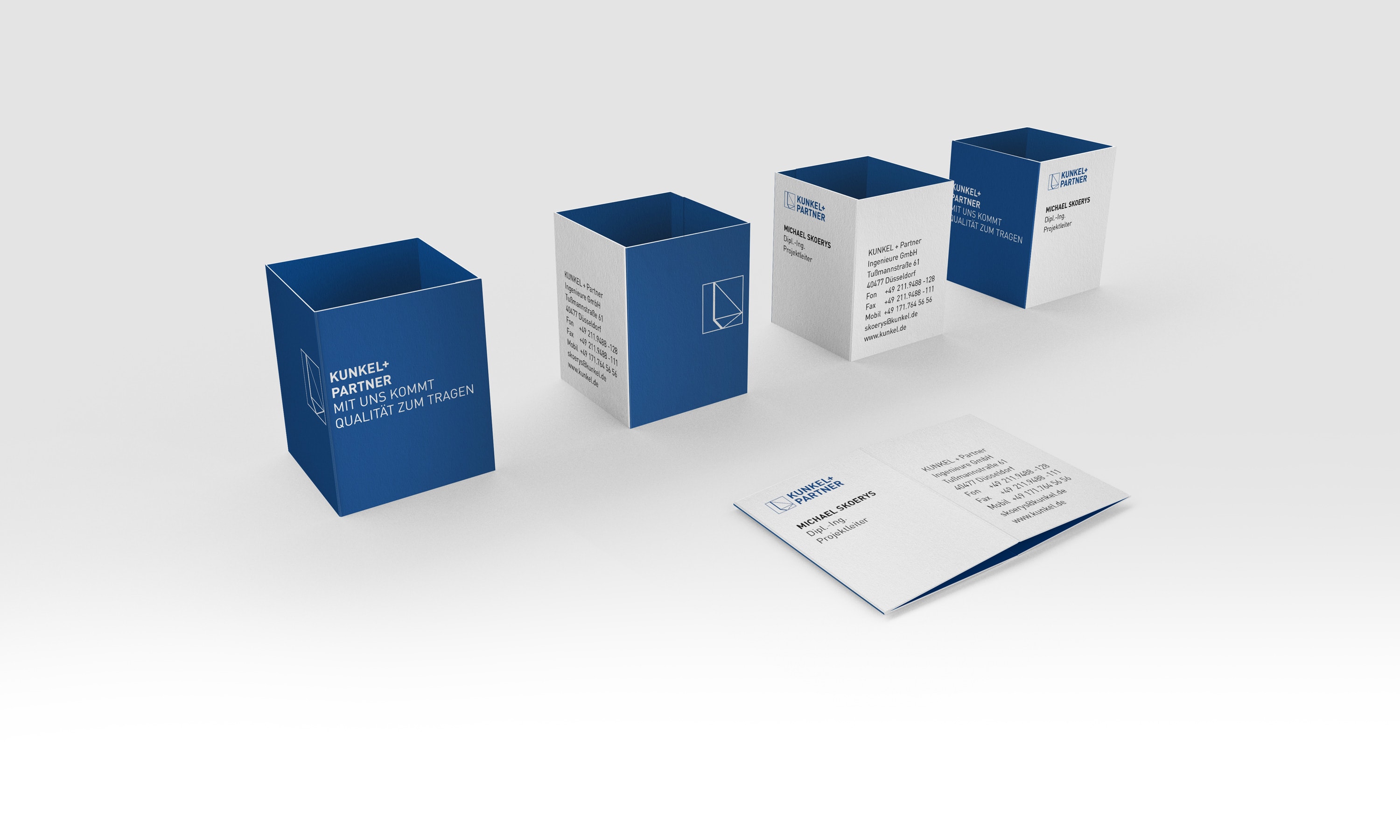 Printmedien | Corporate Design Kunkel + Partner – ZWEIPRO Werbeagentur für Ingenieure